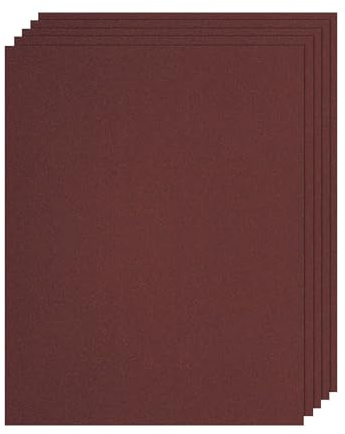 Funalix Lot de 10 feuilles de papier abrasif professionnel sec et humide grain 60-240, papier abrasif fin pour bois/métal/voiture/peinture, contient 2 x 60, 4 x 80, 2 x 120, 2 x 240 (27 x 22 cm)