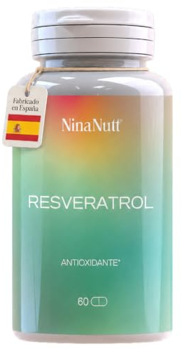 Antioxidante Premium | Resveratrol Nina Nutt 98% Alta Potencia con NAD+ | Quercetina | Vitamina C y E | Piel y Bienestar Celular | 60 cápsulas