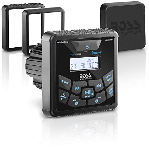 Boss Audio MGR450B In-Dash Marine Gauge Digital Media Bluetooth Audio Streaming AM/FM Receiver