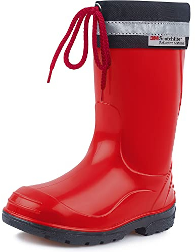 Ladeheid Stivali Bambino e Bambina in Gomma PVC Stivaletti Impermeabili per Ragazzi e Ragazze Calzature Antipioggia per Bimbi Resistenti all'Acqua LA-972