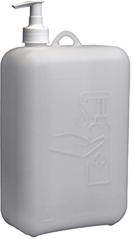 hünersdorff Pumpspender 2000ml ideal für Seife oder Desinfektionsmittel, BPA-frei, temperaturbeständig, naturfarben, 810260