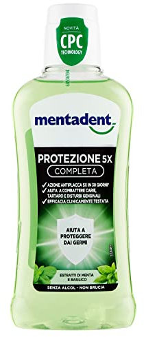 Collutorio Mentadent Protezione 5x Completa con CPC contro i principali disturbi orali da 400 ml