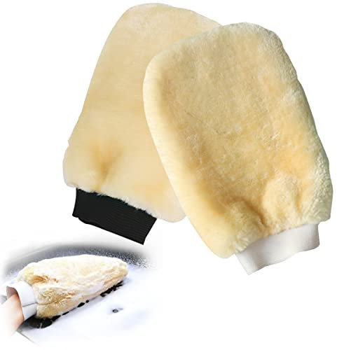 Autowaschhandschuh, Taozoey Doppelseitige Autowaschhandschuhe, Mikrofaser Autowaschhandschuh, Profi Autowaschhandschuh, Super Weich, für Schonende und Effektive Autopflege