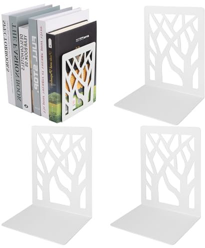 Buchstütze, 2 Paar Buchstützen Book Holder Kinder Metall Bücherstütze Book Holder Bücherhalter für Regal Buchhalterung Buch Halter Buchbeschwerer für Büro/Schule/Zuhause