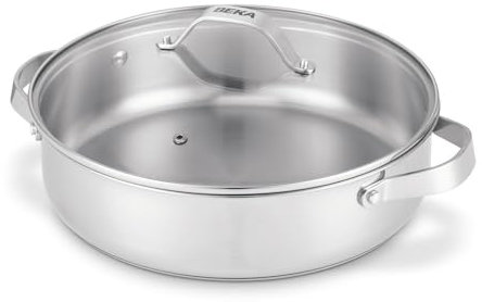 SAUTEUSE 2 ANSES + CV VERRE CICLA 28 CM