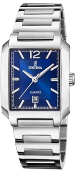 Festina Damen Uhr Analog Edelstahl 316L Silber - Quarzwerk - Mineralglas hochresistent - 5 ATM wasserdicht - Datum F20679/3 - On The Square