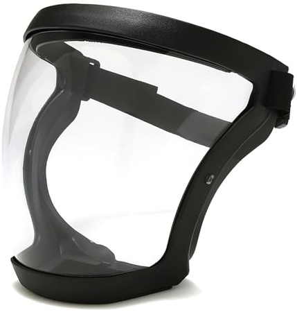 ONEVER Anti-Fog Protective Full Face Shield, Anti-Fog Plastic Protective Cover with Adjustable Belt and Detachable Vent, Breathable Mask Transparent Mask Face Visor for Male Female Adults