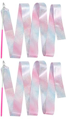 POPETPOP 2stücke Farbiges Tanzband Für Gymnastik Aus Hochwertigen Materialien Leicht Zu Transportieren Lagern Für Fitness Und Tanzliebhaber