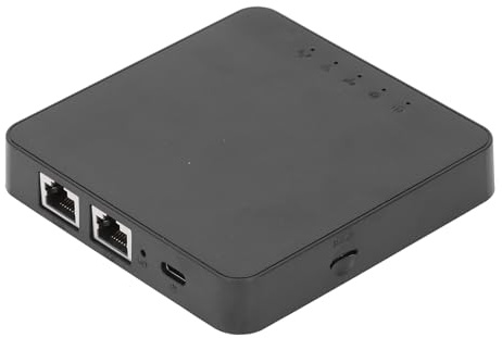 Yosoo Snabb 4G LTE-router, Dubbel 100Mbps-port Fick-WiFi-hotspot med WiFi 2,4 GHz för Resor, Camping, Säkerhetskamera, för Alla Europeiska SIM-kort