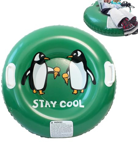 Inflatable Snow Tube Sled,Inflatable Snow Tubes with Handles | Winter Kids Toys for Activities Rescue Sledding Sports Beach Adventure Backyards Gardens Skating Skiing Fishing Sand Christmas