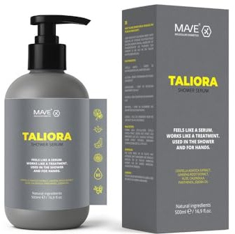 MAVE Taliora Shower Serum 500 ml - pH Neutral Care Shower Gel with Aloe Vera, Centella & Jojoba - Gentle Cleansing & Serum Moisture for Sensitive and Dry Skin, Sulphate & Paraben Free