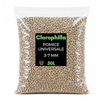 Clorophilla Pomice Universale 3–7 mm – Inerte Naturale per Piante – Substrato Drenante e Aerante – Uso per Vasi, Rinvasi e Coltivazione (50 Litri)