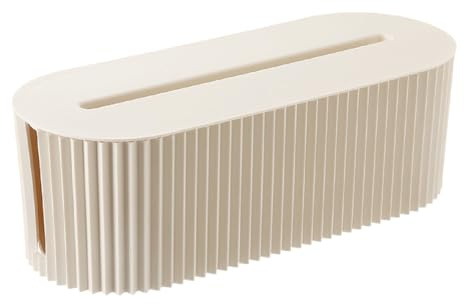Coogime Kabelhanteringslåda – Power Stripe Organizer, kabelbox, dölja och dölja grenuttag och strömkabel från TV-apparater, datorer och skrivbord (beige)