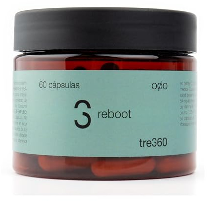 Tres60 - Reboot Complejo de Vitaminas B y Zinc – 60 Cápsulas – Con Omega 3 y Palmitoiletanolamida (PEA) – Suplemento Revitalizante para Energía, Sistema Nervioso y Reducción de Fatiga