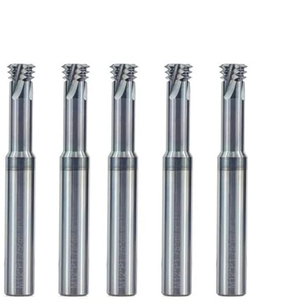 Fresa de rosca M1.0-M12, fresa de extremo de rosca métrica, broca enrutadora de carburo de tungsteno de 3 flautas de 60 grados for corte de aluminio y Metal(M4.0x0.7xD4x50)