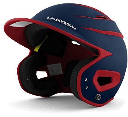 Boombah DEFCON Batting Helmet Sleek Profile Navy/Red - Size Junior 6 1/4 - 7