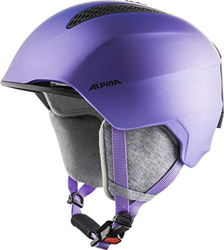 Alpina Grand JR - Sicherer, Leichter, Stoßabsorbierender & Individuell Anpassbarer Skihelm Für Kinder, flip-Flop Purple matt, 51-54 cm