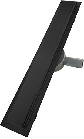 MOG Canaleta de ducha con sifón 360° de color negro con dispositivo desodorante. Canal de drenaje de 100 cm para cuarto de baño con filtro de pelo - Modelo B11