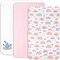 Lovely Hippo 2X Spannbettlaken 80x160 cm 100% Baumwolle + 1X Matratzenschoner 100% wasserdichtem Material - Set 3X - ÖKO-TEX Zertifikat (Regenbogenfarben, 80 x 160 cm)