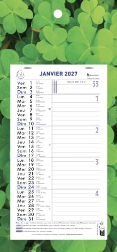 Exacompta - 33114E - månadskalender med avtagbara ark 15,5 x 28,5 cm - på naturens tryckta platta 19 x 41 cm - 2024 - diverse bilder