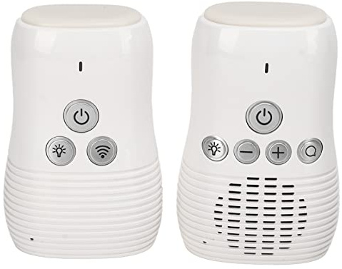 Kabelloses -Babyphone, Zwei-Wege-Gegensprechanlage, Geräuscherkennung, Lange Akkulaufzeit, Nachtlicht, Punkt-zu-Punkt-Übertragung, 2,4 GHz, Weiß (EU-Stecker)