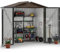 YITAHOME Gartenhaus, abschließbar, verzinktes Metall, Outdoor-Schuppen, wasserdicht, mit 4 Lüftungsschlitzen für Fahrrad, Werkzeug, Rasenmäher, Braun, 171 x 118 x 184 cm