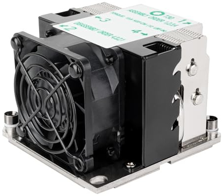 SilverStone Technology XE02-3647S, 2U SFF Server/Workstation CPU Kühler für Intel LGA 3647 Square Sockel, SST-XE02-3647SB (Schwarz+Schwarz)