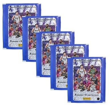 Panini NBA Basketball Saison 2024/25 Sticker & Cards - 5x Stickertüten