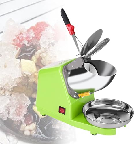 Broyeur à glace électrique avec deux lames en acier inoxydable, haute efficacité, 85 kg par heure pour usage domestique et commercial