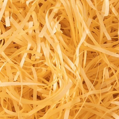 50g Paglia Per Bomboniere,Paglietta Per Cesti,Carta Tagliuzzata Per Regali Per Riempimento Regali,Scatole e Decorazioni-Materiale Per Party,Natale(Giallo)