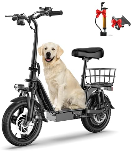INSDRGN Electric Scooter with Seat for Adults, Peak 1300W Motor, 28-35 Miles Range eScooter, 48V 13Ah Li Battery, 20MPH Foldable Commuter E-Scooter with Basket, Max 330LBS, UL2272 Certified, Ink-Black