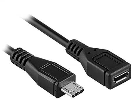 Aukson I53 Micro USB Verlängerungskabel 30cm, USB 2.0 Micro B Stecker auf Micro B Buchse, Plug & Play