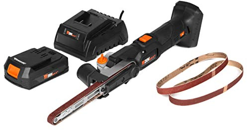 WEN Cordless Detail File Sander, Variable Speed with 20V Max 2.0 Ah Lithium-Ion Battery and Charger (20437)