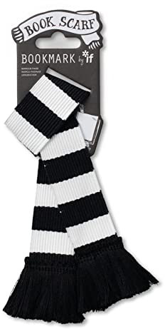 IF Marque-page en forme d'écharpe - Noir et blanc