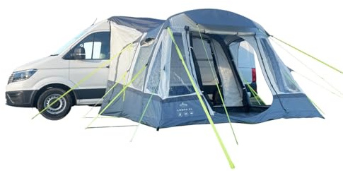 OLPRO Loopo Breeze V2 Tall Tunnel Inflatable Motorhome Awning - Grey, Driveawat awning, Portable, Inflatable shelter, Quick-setup awning, Sewn-in groundsheet, Vehicles 250cm - 290cm