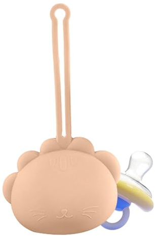 Scatola portaoggetti portaciuccio portatile, custodia per ciuccio in silicone,Porta ciuccio in silicone a di animale | Borsa organizer per ciuccio con cordino per le uscite quotidiane, il, Rosa