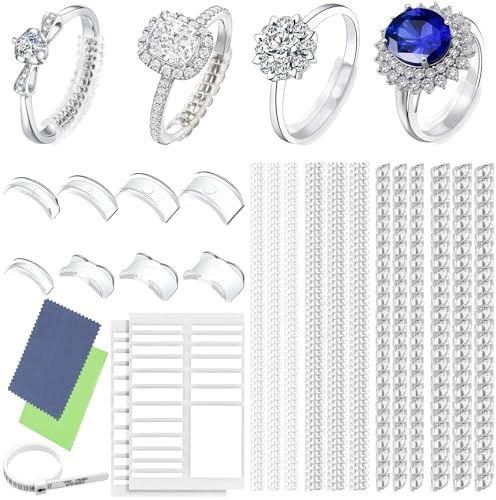 24 Pièces Ajusteur de Bague Invisible, Ajusteurs D'anneaux en Spirale, Reducteur de Bague, Tailles Adaptateur Bague Trop Grande Pour Femme et Homme