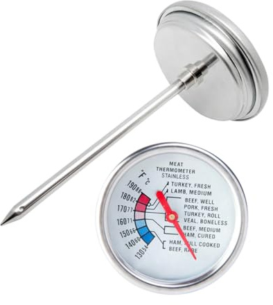 SMASOLO Termómetro Digital de Cocina con de Acero Inoxidable para Carne Barbacoa y Alimentos Medición Rápida y Portátil Resistente y Preciso para Uso Interior y Exterior