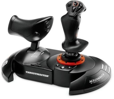 Thrustmaster T.Flight Hotas Neo Ace Combat 8 - Joystick (PC/PS4/PS5) | Joystick officiel Ace Combat 8, manette des gaz détachable, design ergonomique et compatibilité PS5, PS4 et PC