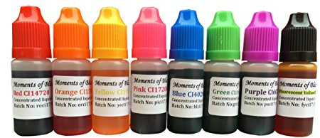 8 x Soap Making Bath Bomb Cosmetic Colours Water Based Dyes 10ml Set - Highly Concentrated! …