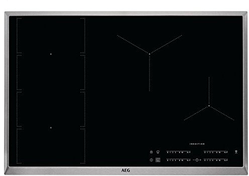 AEG IKE84471XB Autarkes Kochfeld / Induktion / Hob²Hood / Slider-Bedienung / 80 cm / Edelstahlrahmen / 4 Kochzonen / Flexi-Bridge-Funktion / Powerfunktion / Kindersicherung