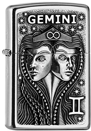 Zippo 2006503 PL 207 Gemini Tierkr. V19 Mechero de latón, diseño, 5,83,81,2