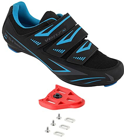 Venzo Bike Bicycle Women's Ladies Cycling Riding Shoes - Compatible with Peloton, Look Delta & for Shimano SPD-SL - Perfect for Road Racing Indoor Exercise Bikes 38 Black