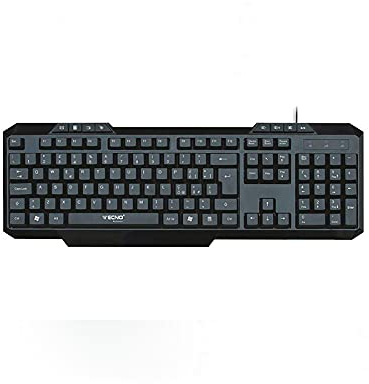TASTIERA TECNO USB MULTIMEDIALE CON FILO LAYOUT ITALIANO ERGONOMICA IMPERMEABILE GAMING UFFICIO DESKTOP KEYBOARD WIRED