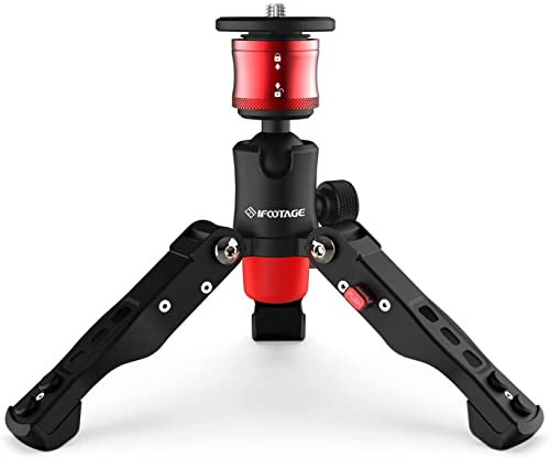 IFOOTAGE Cobra 2 Professionelles Aluminium-Stativ, Mini-Stativ mit 360° drehbarem Kugelkopf für DSLR-Kamera, Video-Camcorder