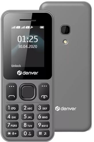 Denver -Téléphone Senior Portable - Débloqué - avec Grandes Touches - GSM - Bluetooth - Double SIM - FAS1806