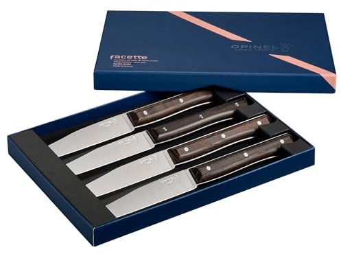 Opinel Set of 4 Facette Dark Ash Table Knives