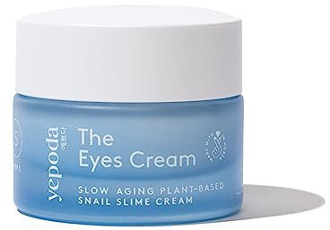 Yepoda The Eyes Cream – Crema contorno occhi idratante con alternativa vegetale alla bava di lumaca. Riduce il gonfiore, idrata a fondo. Vegana, adatta a tutti i tipi di pelle, 15 ml