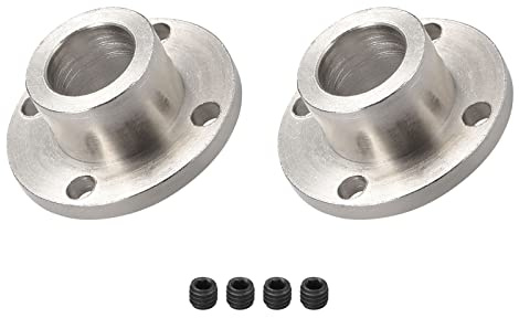 DMiotech 2pz 12mm Interno Diametro H13xD18 Flangia Accoppiamento Connettore Rigido Guida Albero Supporto Accoppiatore Albero Accoppiamento con Viti per Fai-da-Te RC Modello Motori Argento