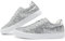 Jeekopeg Glitzer Sparkly Fashion Sneakers Schuhe Glänzende Freizeitschuhe Bling Pailletten Konzert Low Cut Schnürschuhe, Silber Glitter, 6 Women/5 Men